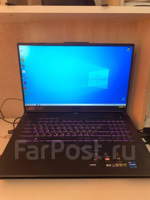 Asus TUF Gaming F17. 17.3", 2,3����, ��� 3072 ��, ���� 250���, WiFi: 1, Bluetooth: 1, ����������� �� 12��. ����
