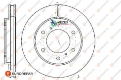 ���� ��������� Mitsubishi L200 05- �������� ����. D 293��. Eurorepar 1667855280 1667855280 ����