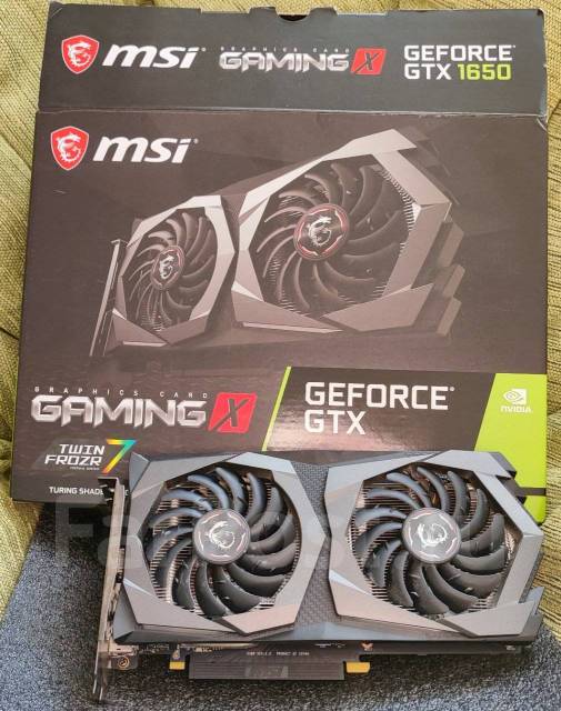MSI GeForce GTX 1650 GamingX 4gb, б/у, в наличии. Цена: 9 500₽ во ...