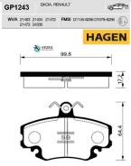 ������� �������� ��������! Hagen Renault Megane 1.4/2.0/1.9D 96/Logan 07 Sangsin Brake GP1243 GP1243 ����