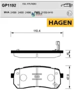 ������� ���������, ������ Hyundai H-1/Starex II (2007- )/ IX55 (2006- ), KIA Carnival II (2006-2014) Sangsin Brake GP1192 GP1192 ����