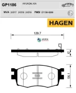 ������� �������� ��������hagen KIA Rio 1.4i/1.6i 16V/1.5CRDi 05 Sangsin Brake GP1186 GP1186 ����