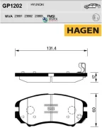 ������� �������� ��������hagen Hyundai Elantra 1.6/2.0i/1.6CRDi 06 Sangsin Brake GP1202 GP1202 ����