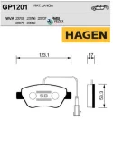 ������� ����. �������� Hagen FIAT Albea W/Sensor (Hagen) Sangsin Brake GP1201 GP1201 ����