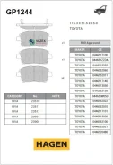 ������� �������� Toyota Corolla E12, Celica GP1244 Sangsin Brake GP1244 GP1244 ����