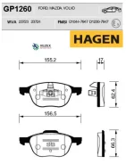������� ��������� �������� Hagen FORD C-MAX II (2010- )/ Focus II (2005-2011)/ KUGA I (2008-2013), Mazda 5 II CW (2010- ), Volvo C30 (2006-2013)/ S40...