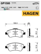 ������� ��������� Toyota Auris 09- (Hagen) Sangsin Brake GP1500 GP1500 ����