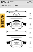 ������� ����. �������� Hagen Renault CLIO 06- Megane II Sangsin Brake GP1414 GP1414 ����