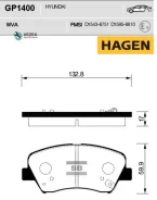 ������� ���������, �������� Hyundai Solaris (SB/RB) (2010- ), KIA RIO III (2011- ) Sangsin Brake GP1400 GP1400 ����