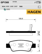 ������� ��������� ������ Hagen Honda CR-V III (2007-2012), Lexus LX III (2007- ) Sangsin Brake GP1568 GP1568 ����