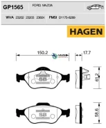 ������� ��������� �������� Sangsin Brake GP1565 GP1565 ����