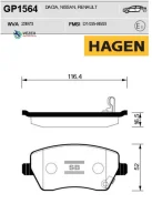 ������� ��������� Nissan Micra 03- (Hagen) Sangsin Brake GP1564 GP1564 ����