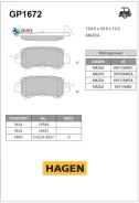 ������� ������ Mazda CX-3, CX-5 GP1672 Sangsin Brake GP1672 GP1672 ����