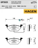 ������� �������� ��������! Hagen Audi A2 1.4i/1.6FSi/1.4TDi 00, Skoda Fabia 1.4i/1.9TDi 00 Sangsin Brake GP2025 GP2025 ����