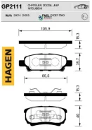 ������� ��������� Mitsubishi Lancer IX 03Outlander 0308 ������ Sangsin Brake GP2111 GP2111 ����