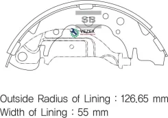 ������� ��������� ���������� ������ Hyundai Trajet (2000-2008), KIA Carnival I (1998-2006), Chrysler Voyager III-V (1995- ) Sangsin Brake SA125 SA125...