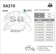 ������� ����. ���. AUDI A2/VW G2/G3/Passat/POLO/Skoda Fabia 86-08 Sangsin Brake SA210 SA210 ����