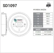 ������� ���������! Hyundai Elantra 1.6CRDi/2.0 00 /Atos 1.0i 98 Sangsin Brake SD1097 SD1097 ����