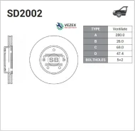 ���� ��������� Sangsin Brake SD2002 SD2002 ����