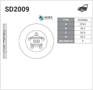 ���� ��������� ��������! KIA K2900 08 Sangsin Brake SD2009 SD2009 ����