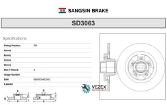 ���� ��������� Renault Kangoo II 08- Sangsin Brake SD3063 SD3063 ����