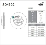 ���� ��������� �������� ������������� Sangsin Brake SD4102 SD4102 ����