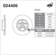 ���� ��������� Mazda 6 -07 Sangsin Brake SD4406 SD4406 ����