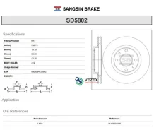 ���� ���������! Lada Samara/2108/2109/2113/2114 86-13 Sangsin Brake SD5802 SD5802 ����