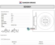 ���� ���������! �������� 239x12/42.5 Lada, ZAZ Samara 1.5 96-13/Nova 1500 93-04/1100 88-94 Sangsin Brake SD5801 SD5801 ����
