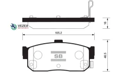 ������� ��������� Nissan Almera/Maxima/Primera/Sunny 87- ����. Sangsin Brake SP1107R SP1107R ����