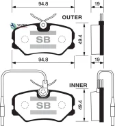 ������� ��������� �������� �������� �����:HI-Q Nissan Patrol GR IV (Y60, GR) Sangsin Brake SP1180 SP1180 ����