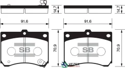 ������� ��������� �������� �������� Mazda MX-3 (1991-1997)/ 323 IV-VI (1989-2004) Sangsin Brake SP1216 SP1216 ����