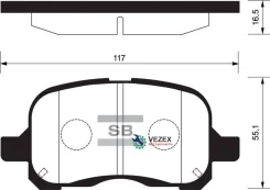 ������� ��������� Toyota Corolla 97- �����. Sangsin Brake SP1270 SP1270 ����