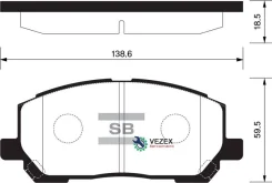 ������� ��������� �������� Lexus RX I (1997-2003), Toyota Highlander I (XU20) (2000-2007 Sangsin Brake SP1384 SP1384 ����