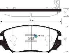 ������� ��������� �������� �������� Chevrolet Camaro V (2009- )/ Malibu V (2012- ), OPEL Insignia (2008- ), SAAB 9-5 II (2010-2012) Sangsin Brake SP14...