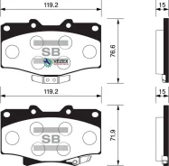 ������� ��������� Toyota LAND Cruiser 70/80/90/4 Runner 87- �������� Sangsin Brake SP1420 SP1420 ����