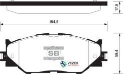 ������� ��������� �������� Lexus IS II-III (2005- ) Sangsin Brake SP1543 SP1543 ����