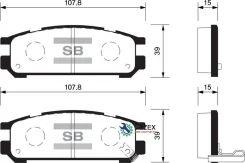 ������� ���������, ������ Subaru Impreza I (1992-2000)/ Legacy III (1998-2003)/ SVX (CX/C12) (1992-1997) Sangsin Brake SP1537 SP1537 ����