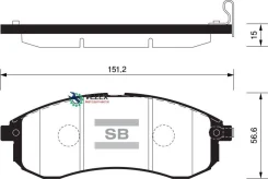 ������� �������� �.! Mitsubishi L200 2.5TD 4WD 03 SP1602 Sangsin Brake SP1602 SP1602 ����