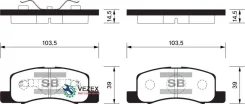������� �������� ��������! Mitsubishi Hinica/Bravo/Toppo/Wagon, Nissan Clipper 0.7-1.2 03 SP1613 Sangsin Brake SP1613 SP1613 ����