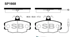 ������� ��������� �������� �������� �����:HI-Q Renault 19 II (B/C53), Renault 19 I (B/C53), Renault Sangsin Brake SP1668 SP1668 ����