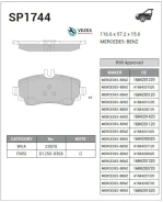 ������� �������� ��������! MB W168 1.4-2.1 97 SP1744 Sangsin Brake SP1744 SP1744 ����