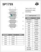 ������� �������� ������! Opel Astra 1.8i-2.0DTi 98-01/Zafira 1.8i-2.0DTi 00-01 SP1759 Sangsin Brake SP1759 SP1759 ����