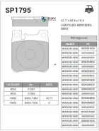 ������� ���������, ������ Chrysler Crossfire (2003-2007) Sangsin Brake SP1795 SP1795 ����