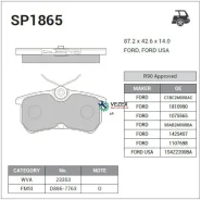 ������� ������ FORD Fiesta V 01-07/Focus I 98-04 Sangsin Brake SP1865 Sangsin Brake SP1865 SP1865 ����