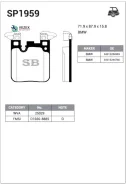 ������� �������� ������! BMW F20/F21/F30/F31/F34 1.4-2.8/1.6D-2.4D 10 SP1959 Sangsin Brake SP1959 SP1959 ����