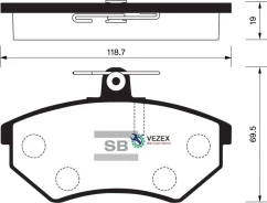 ������� ��������� VAG 80/A4/Passat 92- �����. Sangsin Brake SP2005 SP2005 ����