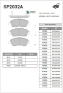 ������� �������� ��������! Honda Civic 1.3i-1.6i 16V 91-01 SP2032A Sangsin Brake SP2032A SP2032A ����