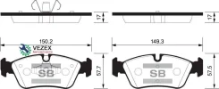 ������� ���������, �������� BMW 1 I (E81-E88) (2004-2014)/ 3 V (E90, E91, E92, E93) (2004-2012) Sangsin Brake SP2160 SP2160 ����