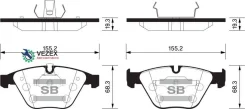 ������� ��������� BMW E60/E61/E65 �������� Sangsin Brake SP2163 SP2163 ����